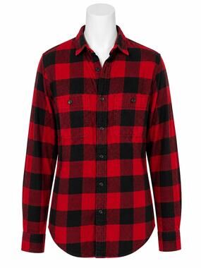 J.Crew Mercantile Buffalo Red & Black Plaid Flannel Shirt - Size S